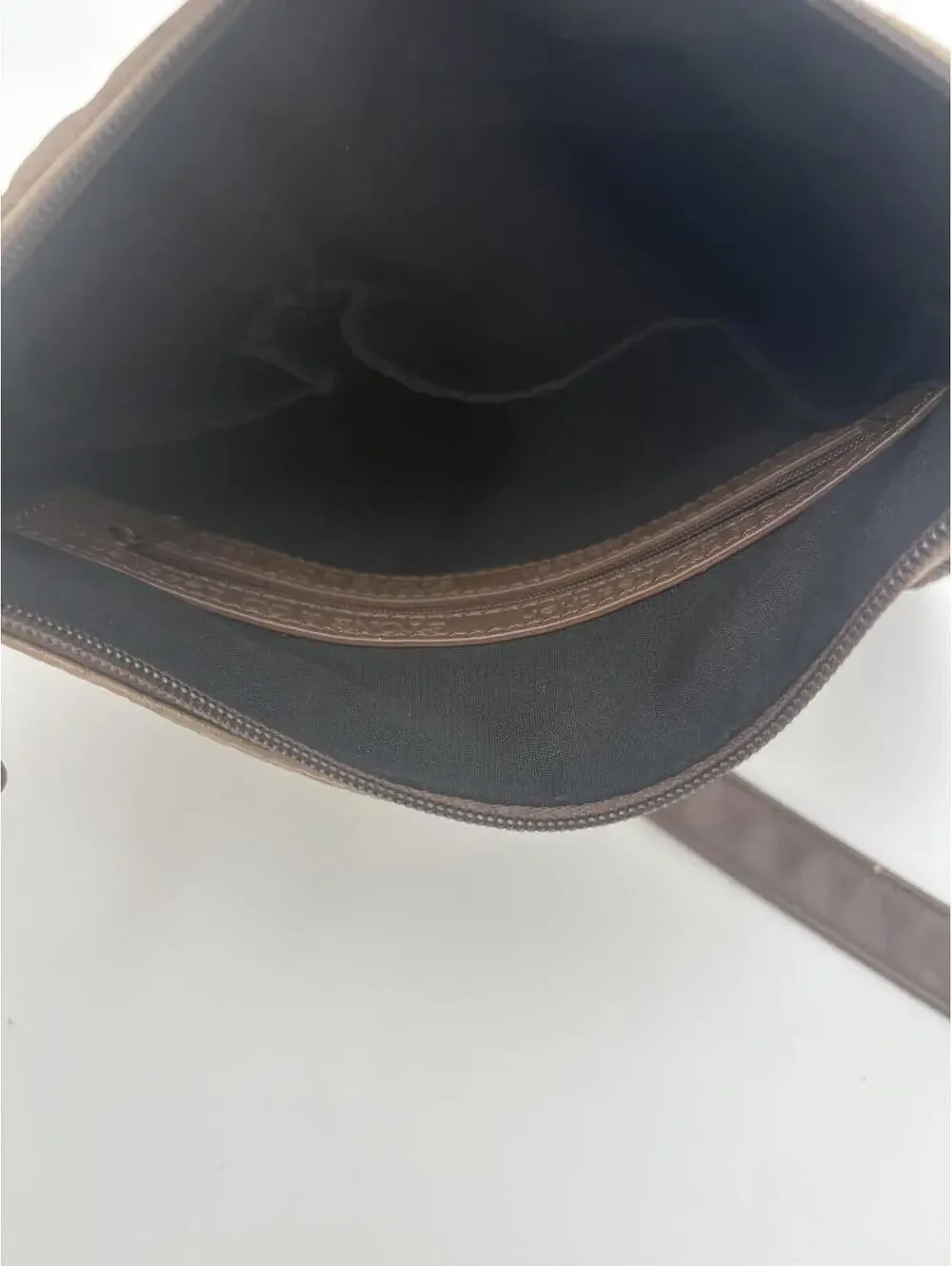 Stone & Co Brown and Taupe Crossbody Messenger Bag with Multiple Zip Pockets